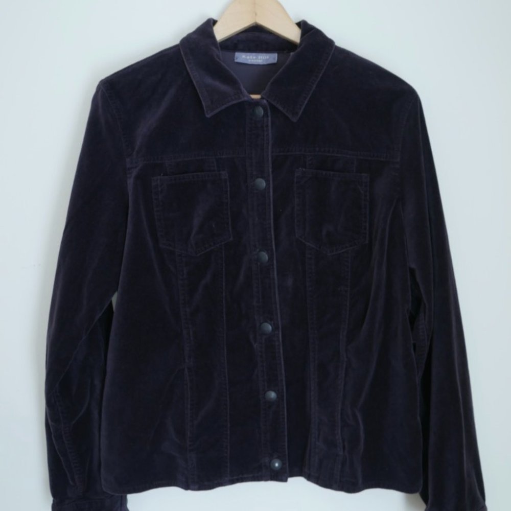 Kate Hill Velvet Brown Jacket VINTAGE